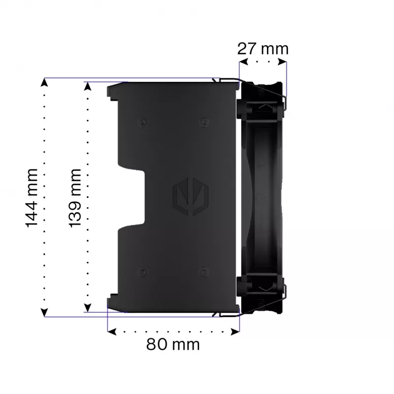 Endorfa Fortis 5 zwart CPU-koeler