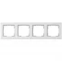 Gira E2 021422 4-voudig frame, zuiver wit mat