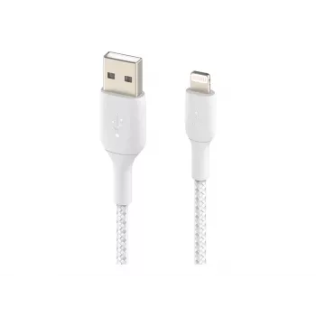Belkin BOOST CHARGE - Lightning-kabel - Lightning mannelijk naar USB mannelijk - 3 m - wit - voor Apple iPad/iPhone/iPod (Lightning)