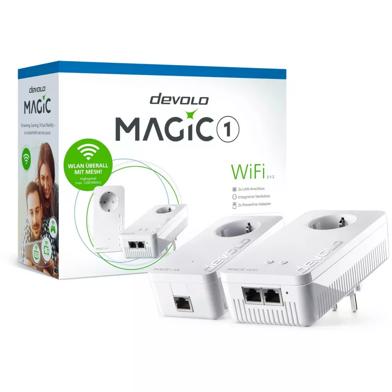 Magic 1 WiFi 2-1-2 Starter Kit, powerline twee adapters