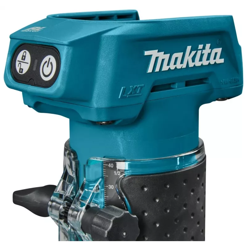 DRT52Z Makita 18V LXT accu-borstelloze bovenfrees 6 mm (1/4 inch) - basistoestel