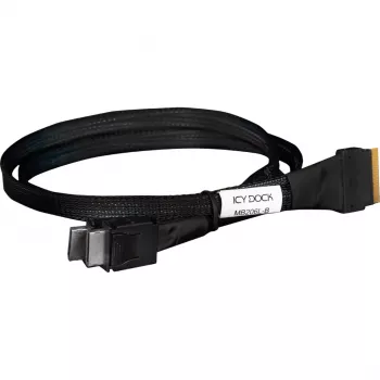 Interne SAS-kabel RAIDSONIC MB206L-B slank 50 cm SAS 8i naar OCuLink 4i