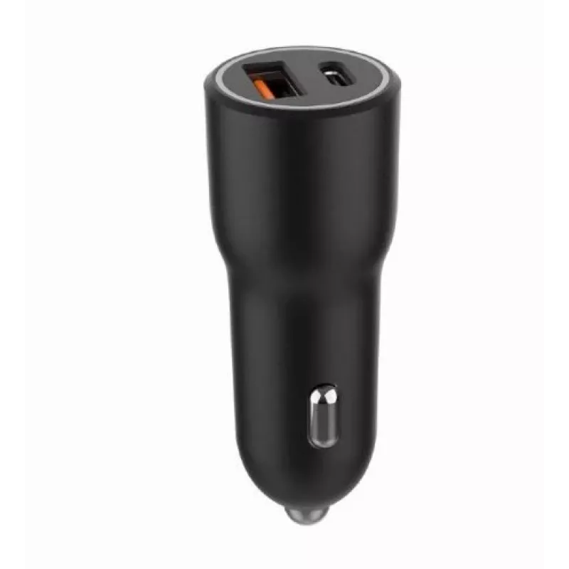 Auto-oplader voor mobiele apparaten Gembird TA-UC-AC2PDQC38-CAR-01, USB-C, 38 W, 12–24 V, zwart