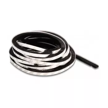 DeLOCK borstelstrip zelfklevend 10 mm lengte 5 m zwart
