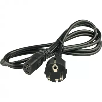 Wentronic Goobay koudapparaat aansluitkabel, 2 m, zwart - Type F (Type F, CEE 7/7) > apparaatbus C13 (koudapparaataansluiting) (50098)