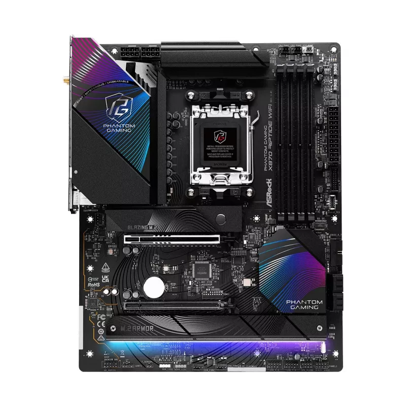 Moederbord ASRock X870 Riptide WiFi — ATX, AMD X870, Socket AM5, DDR5, 4 DIMM, 256 GB, Wi-Fi 7, 2,5GbE
