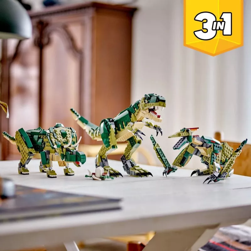 Constructiespeelgoed LEGO Creator 3-in-1 T.Rex bouwpakket, 626 onderdelen, 150 mm hoogte, leeftijd 9+