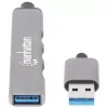 Manhattan USB-A 4-poorts hub, 4x USB-A-poorten (1x 5 Gbps USB 3.2 Gen1…