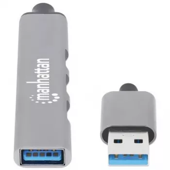 Manhattan USB-A 4-poorts hub, 4x USB-A-poorten (1x 5 Gbps USB 3.2 Gen1…