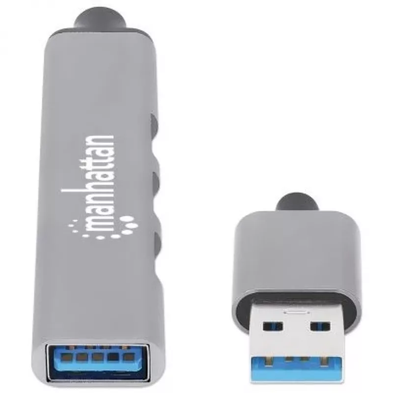 Manhattan USB-A 4-poorts hub, 4x USB-A-poorten (1x 5 Gbps USB 3.2 Gen1…