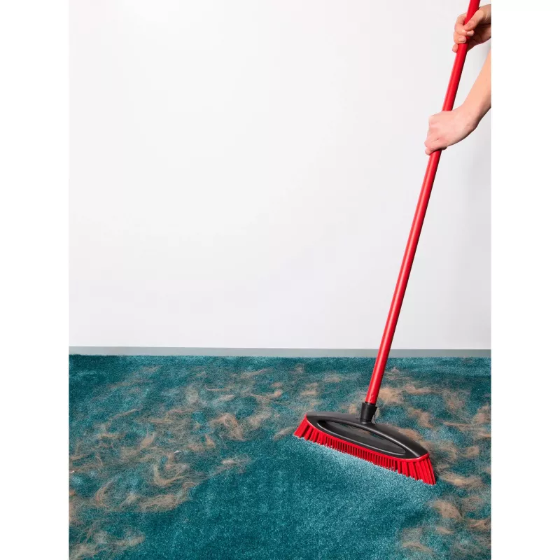 Bezem VILEDA Pet Pro ALWAYS CLEAN met ergonomische rode steel, lichtgewicht