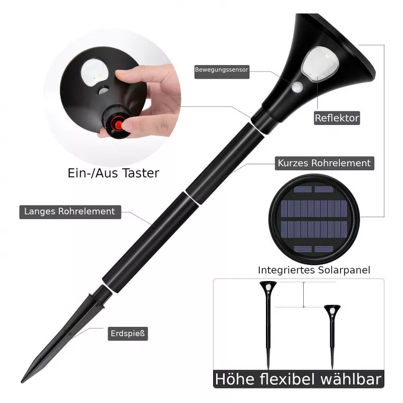 Synergy 21 LED-tuinsolarlamp (set van 2)