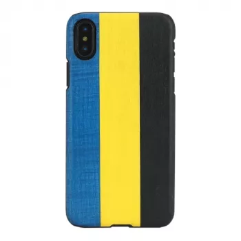 Smartphonehoesje man and wood voor iPhone X/XS – dandy blauw zwart, beschermende hardcase