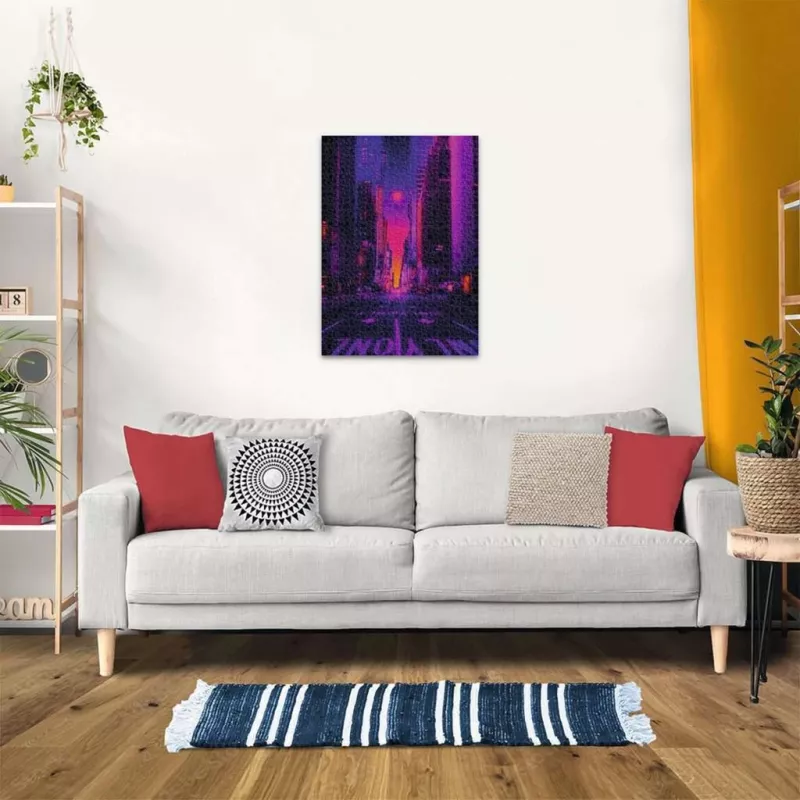 Puzzel Ravensburger New York in Neon, 1000 stukjes, puzzel voor volwassenen