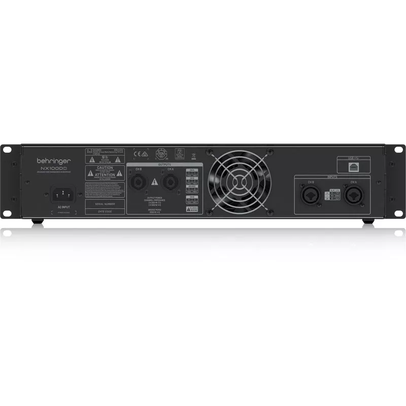 Behringer NX1000D audioversterker performance/podium zwart