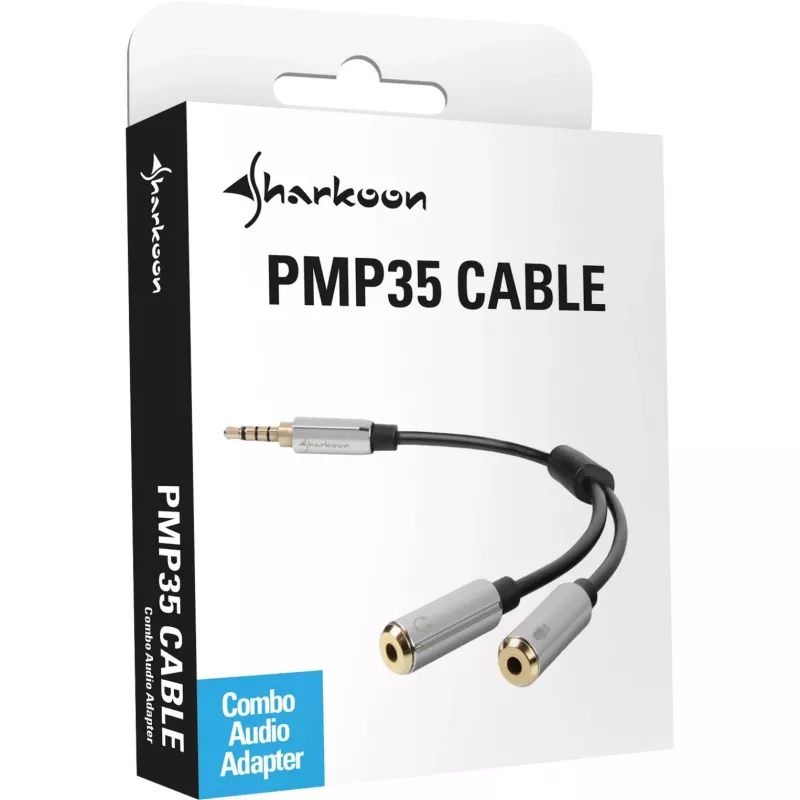 Sharkoon PMP35 - audio-adapter - 4-polige mini-stekker (M)