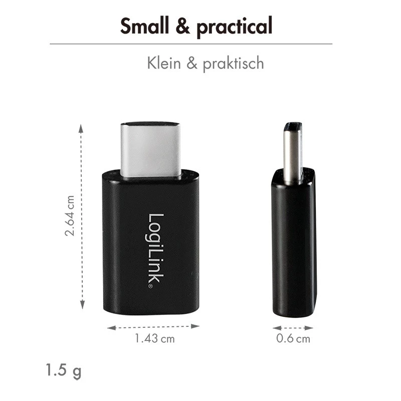 LogiLink BT0048A USB-C Bluetooth 5.3-adapter, 20 m bereik, zwart