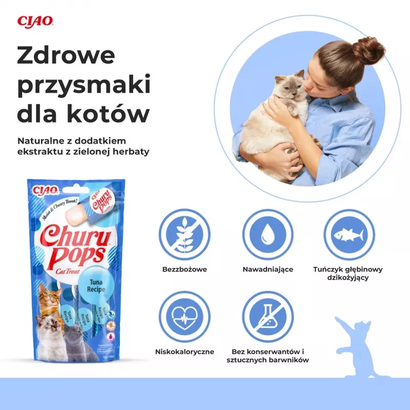 INABA Churu Pops tonijn - kattensnack - 4x15 g