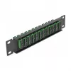 Glasvezel patchpaneel DeLOCK 10 inch 12 poorten SC duplex groen 1U zwart