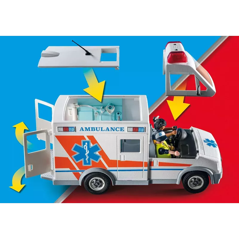 Speelgoedambulance PLAYMOBIL 71232 — meerkleurig, voor 4–10 jaar, AAA-batterij