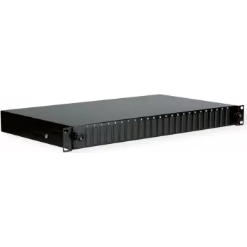 19 inch lasbox VALUE 21.99.0649 — 1U, 24× SC-DX LC-Quad, zwart