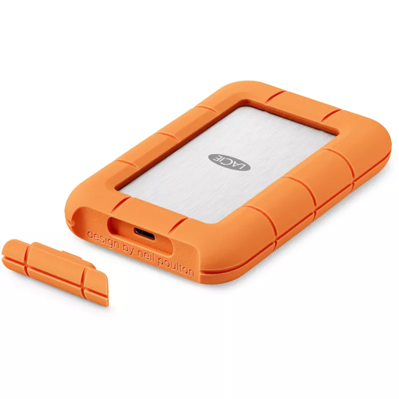 Externe SSD LaCie STND4000400 4 TB USB4 Gen 3x2 Thunderbolt USB Type-C, oranje/rvs