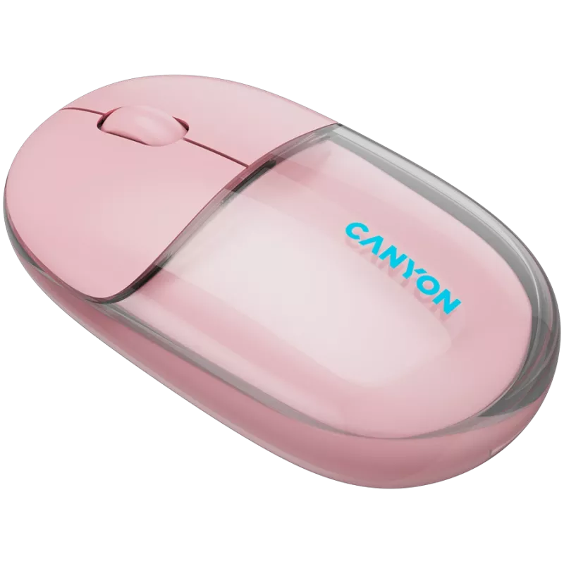 CANYON muis OnClick 24 BT/ draadloos transparant/roze