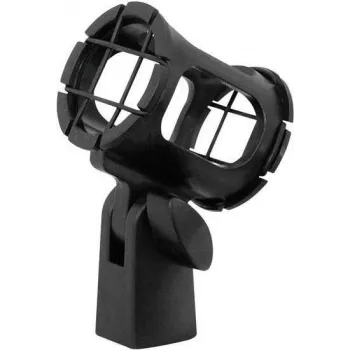 Klemhouder Omnitronic slank-01 zwart — microfoon-/accessoireklem, compact slank design