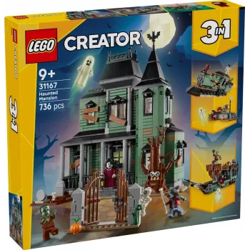 Constructiespeelgoed LEGO Creator 3-in-1 Spookhuis model 31167 – 736 onderdelen, 3 modellen, 5 minifiguren