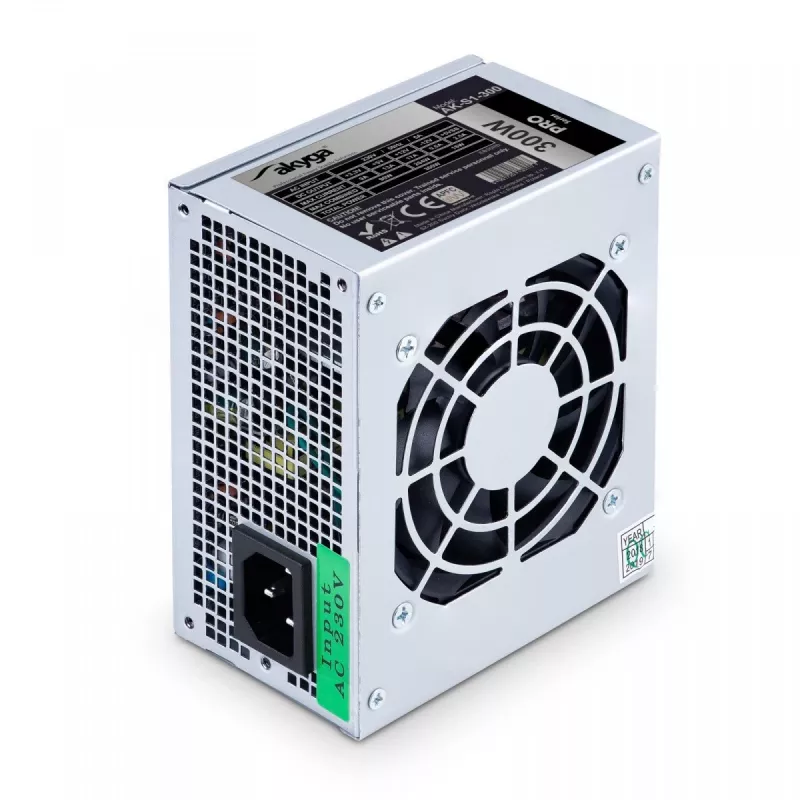Akyga AK-S1-300 300 W SFX-voeding, passieve PFC, 80mm-ventilator, zwart