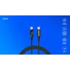 Savio CL-174 USB-C-naar-USB-C-kabel, 100 W, Power Delivery/Quick Charge, digitaal display, 1 m, groen