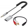 Draadloze audio-ontvanger-adapter QOLTEC HiFi BT6.0 2xRC – Bluetooth-audio-ontvanger voor luidsprekers en autoradio