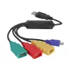 DeLock USB2.0 externe 4-poorts kabel-hub - hub - 4 x USB2.0 - desktop (61724)