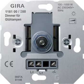GIRA dimmer 118100 inzet schakelaar/wisselschakelaar Gl 100-1000 (118100)