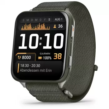 Garmin Venu X1 5,08 cm (2 inch) AMOLED digitaal 448 x 486 pixel touchscreen grijs Wi-Fi GPS (satelliet)
