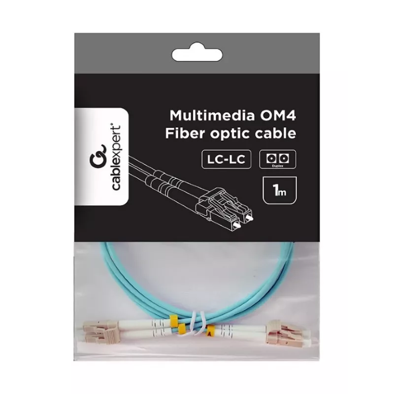 Multimode-kabel duplex OM4 50/125, LC/LC, 1 m