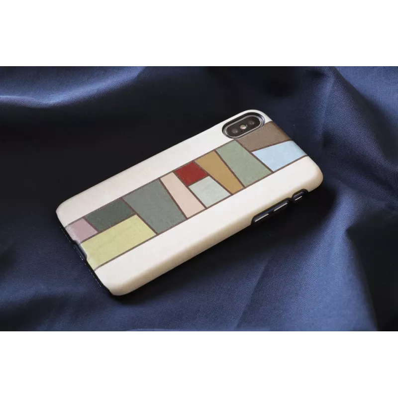 man and wood smartphonehoesje voor iPhone X/XS — wit