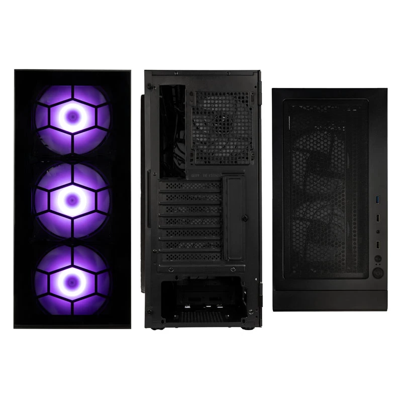 Kolink Observatory HF Plus Glass ARGB midi-tower - zwart
