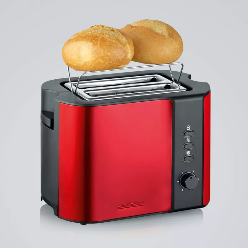 Toaster Severin AT 2217 2 boterhammen 800 W zwart rood
