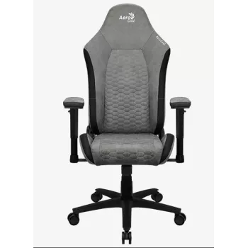 Aerocool Crown AeroSuede universele gamestoel met gevoerde zitting, steengrijs