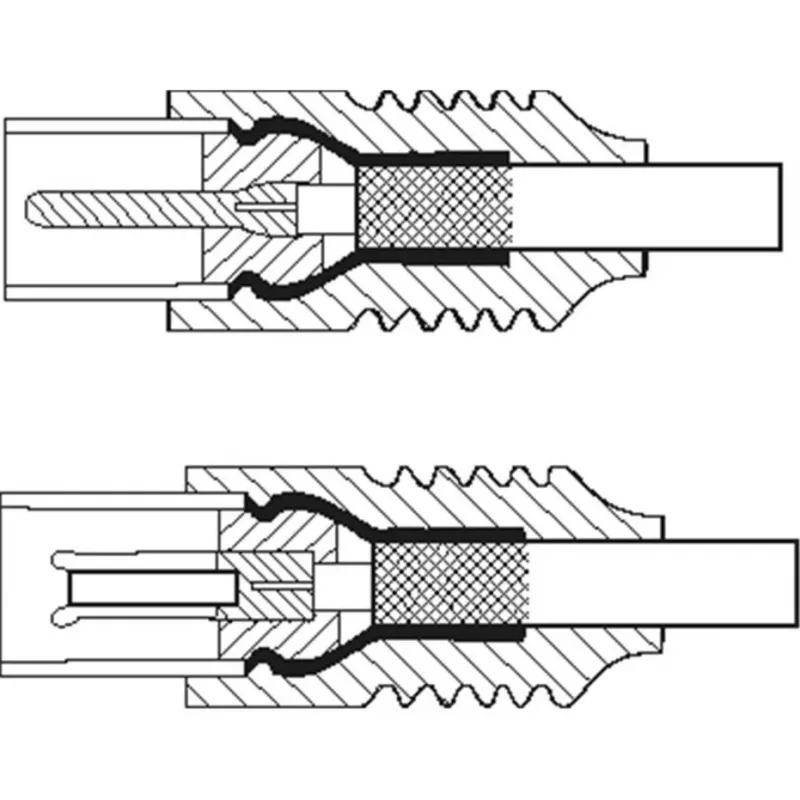 Goobay TV-antennekabel (135 dB type), 4-voudig afgeschermd, 2 m, zwart – verguld, coax-bus > coax-stekker (70367)