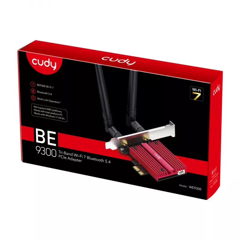 Cudy WE9300 netwerkkaart intern WLAN / Bluetooth 5765 Mbit/s