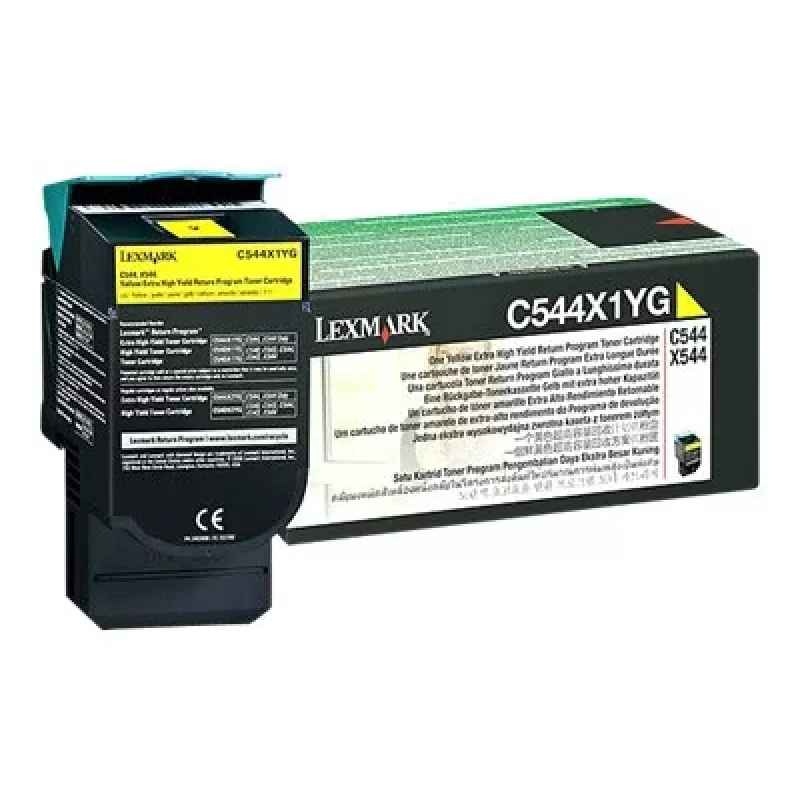 Lexmark - tonerpatroon - extra hoge capaciteit - 1 x geel - 4000 pagina's - LRP / LCCP (0C544X1YG)