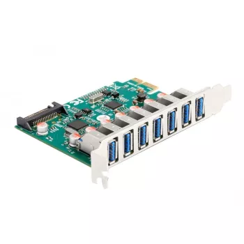 DeLOCK PCI Express x1-kaart naar 7 x externe USB 5 Gbit/s Type-A bus