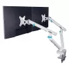 Monitorbeugel DIGITUS Dual-Design voor 2×35-inch-beeldschermen, klem, 2×10 kg, VESA 75–100, kantelbaar -45–90°