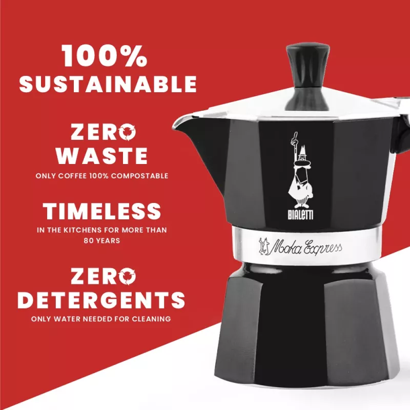 Bialetti Moka Express mokakan zwart