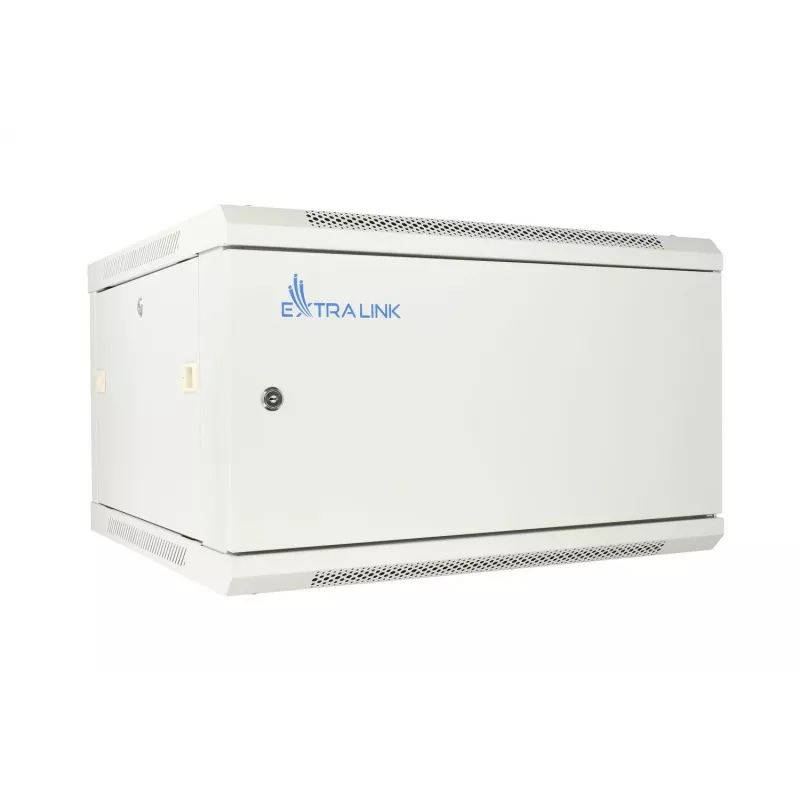 Extralink rackmount-kast 6U 600x450 ASP grijs wandgemonteerd, metalen deur