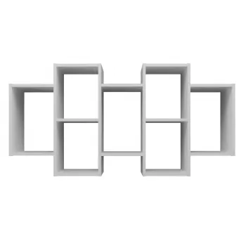 Zwevend plank Top e Shop BILBAO 7.0 BI – wandgemonteerde spaanplaat, wit