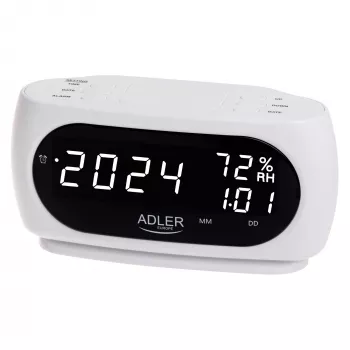 Adler AD 1186W wekker digitaal wekker zwart, wit