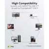 USB-gevlochten adapterkabel, USB-C-stekker > HDMI-stekker, 4K / 60Hz (zwart/zilver, 2 meter)